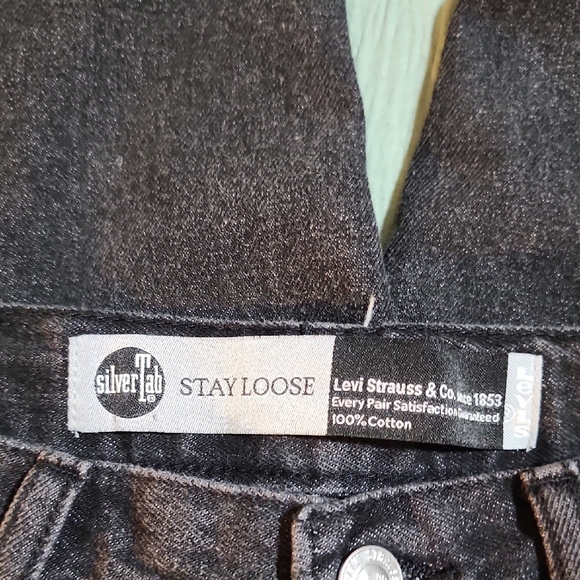 Levis Silvertab Stay Loose Straight Boys 14 Reg 27 x 29 Black Denim Jeans - Picture 2 of 11